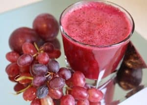 fresh red grape juice